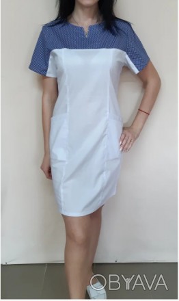 Женское медицинское платье Капелька

Ткань: стрейч-рубашка ( 92% хло. . фото 1