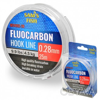 Леска "100% Fluocarbon" 25м*0.28мм SF24152-28. . фото 1