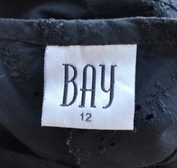 Легкая летняя черная юбка с вышивкой ришелье от британского бренда Bay. Производ. . фото 7