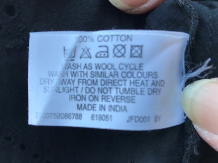 Легкая летняя черная юбка с вышивкой ришелье от британского бренда Bay. Производ. . фото 6