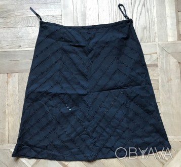 Легкая летняя черная юбка с вышивкой ришелье от британского бренда Bay. Производ. . фото 1