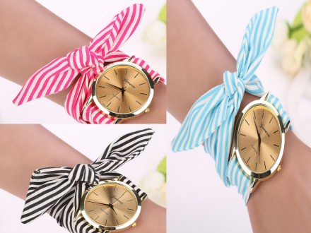 
Женские цветные наручные часы Geneva
 
 
Модные наручные часы с тканевым ремешк. . фото 3