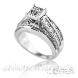 Женское кольцо из белого золота с бриллиантами С10Л1№51 – идеальный презент люби. . фото 1