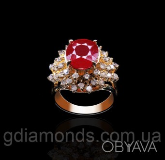 Золотое кольцо с рубином и бриллиантами С18Л2№37
Богатое, поистине, королевское . . фото 1
