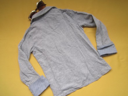 Трикотажный хлопковый пиджак,жакет на 8-9лет,Miss E-Vie.
Цвет - серый, манжеты . . фото 6