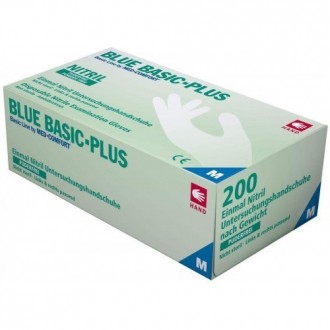 Перчатки нитриловые AMPri Blue Basic Plus 01197-XL без пудры 200шт. Кропивницький. фото 1 Перчатки нитриловые AMPri Blue Basic Plus 01197-XL без пудры 200шт. Кропивницький. фото 1