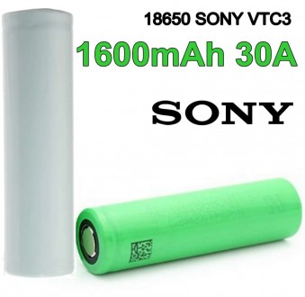 Аккумулятор высокотоковый 18650 Sony VTC3, 1600мАч, 30А. Николаев. фото 1 Аккумулятор высокотоковый 18650 Sony VTC3, 1600мАч, 30А. Николаев. фото 1