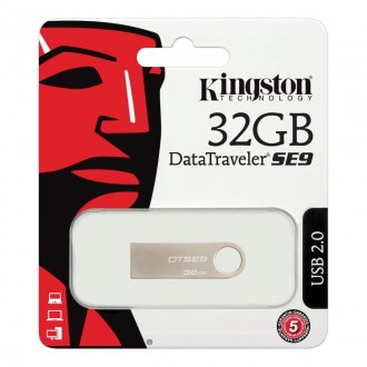 USB-накопитель Kingston DataTraveler SE9 имеет стильный металлический корпус с б. . фото 3