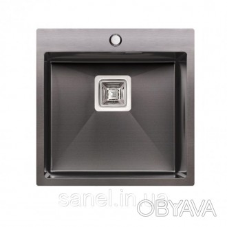 Кухонна мийка Qtap DK5050BL 2.7/1.0 мм Black (QTDK5050BLPVD2710) виготовлена з в. . фото 1