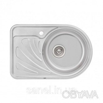 Кухонна мийка Qtap 6744R 0,8 мм Micro Decor (QT6744RMICDEC08) виготовлена з висо. . фото 1