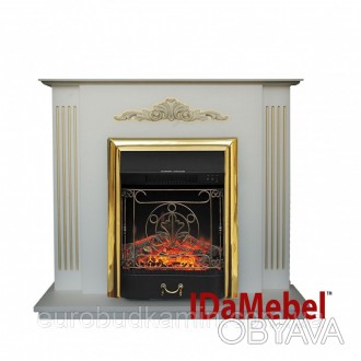 Каминокомплект IDaMebel Catarina Gold состоит из портала и Камина Royal Flame Ma. . фото 1