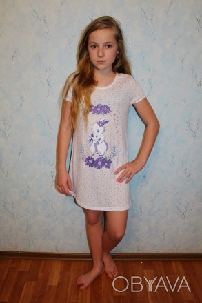Ночная рубашка для девочек Зайка
Ткань: кулир
36 (120/130) - 100 грн
38 (130/140. . фото 1