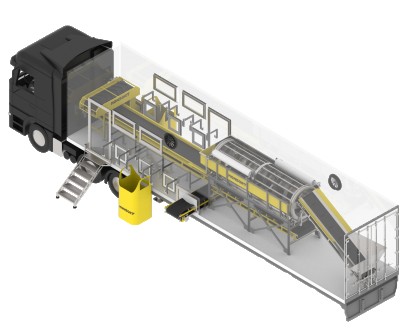 Мобільна сортувальна станція на базі причепу, для сортування ТПВ. Полтава. фото 1