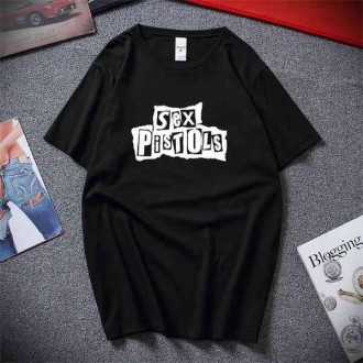 Черная футболка Sex Pistols Classic White Logo, унисекс (мужская, женская, детск. Київ. фото 1 Черная футболка Sex Pistols Classic White Logo, унисекс (мужская, женская, детск. Київ. фото 1