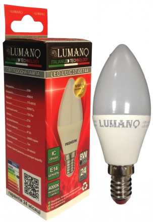 Светодиодная лампа 6W LED ДС E14 4000K 540Lm LU-C37-06144 TM LUMANO. Днепр. фото 1 Светодиодная лампа 6W LED ДС E14 4000K 540Lm LU-C37-06144 TM LUMANO. Днепр. фото 1