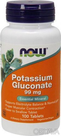 С каждой порцией витаминов Potassium Gluconate 99mg от NOW вы снабдите себя 99 м. . фото 1