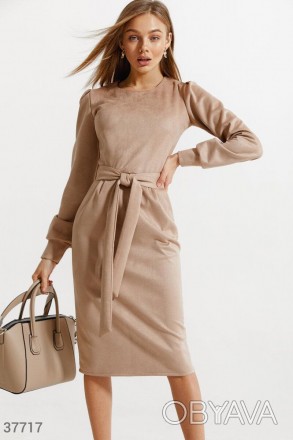 Доступные размеры: s, m, l Платье-миди в casual-стиле, выполненное из мягкой эко. . фото 1