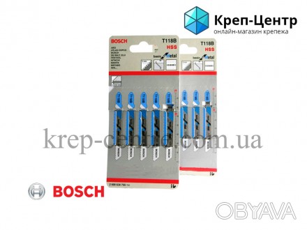 Пилки для лобзика Т118B Bosch используют для обработки металла толщиной 2,5-6 мм. . фото 1