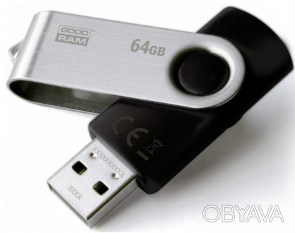 USB флешка, флеш-накопичувач Goodram 64GB Twister Black 
 . . фото 1