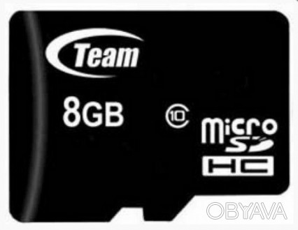 Картка пам'яті microSDHC 8GB Team Class 10 (TUSDH8GCL1002)
 . . фото 1