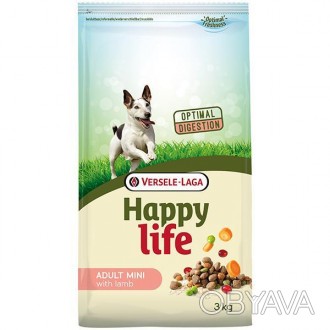 Корм для собак Happy Life Adult Mini with Lamb – вкусный сбалансированный полноц. . фото 1