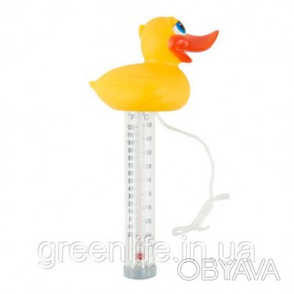 Плавающий термометр Kokido K785BU/6P для бассейнов в виде утки. Изготовлен из бе. . фото 1