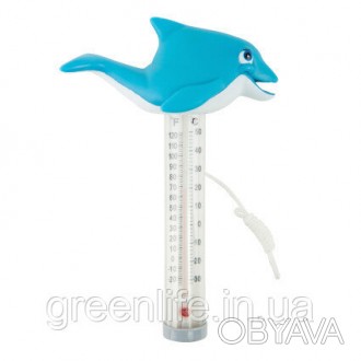 Плавающий термометр Kokido K785BU/6P Дельфин для бассейнов. Изготовлен из безвре. . фото 1