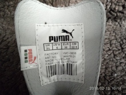 фирменные стоковые кроссовки Puma.стоит фирменный оттиск .верх кожа,внутри кожа.. . фото 4