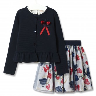 Комплект для дівчинки 3 в 1 Модниця, синій Baby Rose. Коломыя. фото 1 Комплект для дівчинки 3 в 1 Модниця, синій Baby Rose. Коломыя. фото 1