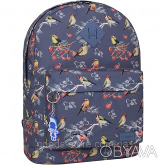 Очень удобный рюкзак с птичками, несмотря на внешнюю красоту, мягкий, легкий, вм. . фото 1
