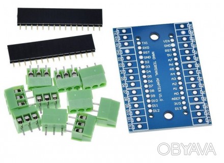 Плата расширения ввода-вывода для Arduino Nano терминальный адаптер.. . фото 1