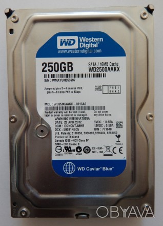 Жесткий диск Б/У HDD Seagate 250GB 16MB 7200RPM 3,5 " состояние отличное
Гаранти. . фото 1