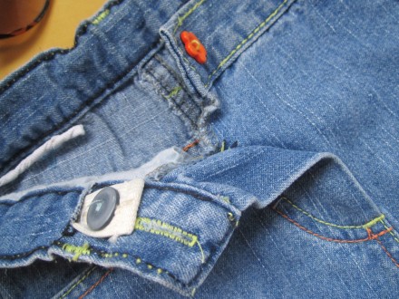 Джинсовые  шорты, бриджи, штаны, Испания. Указан р.5,талия регулируется резинкой. . фото 5
