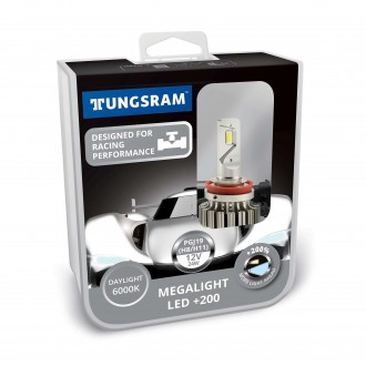 Комплект светодиодных ламп Tungsram Megalight LED +200 12V H11 24W 6000K (2 шт./. Харків. фото 1 Комплект светодиодных ламп Tungsram Megalight LED +200 12V H11 24W 6000K (2 шт./. Харків. фото 1