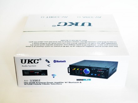 Усилитель звука UKC AV-339BT + USB+ Fm+ Mp3 + КАРАОКЕ + Bluetooth
Усилитель зву. . фото 3
