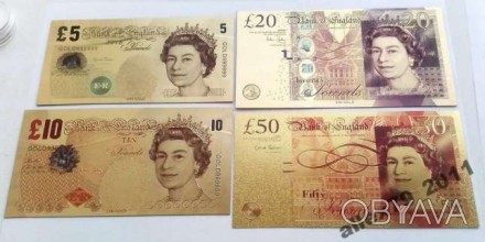 Англия Золотая банкнота 50 фунтов
Банкнота сувенир представляет собой тонкий сл. . фото 1