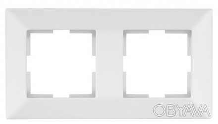 Рамка 2-ая белая для горизонтального монтажа.
Материал: Керамика.. . фото 1