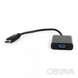Кабель мультимедийный HDMI to VGA Cablexpert (A-HDMI-VGA-04) - преобразователь ц. . фото 1