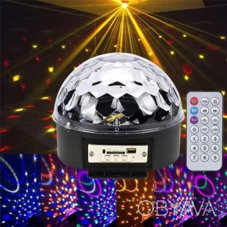 Лазерный проектор; диско шар; цветомузыка с динамиком USB/SD пультомМощный и фун. . фото 1