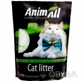 Силикагелевый наполнитель AnimAll Кристаллы изумруда для котов, 3.8 л (1.6 кг)На. . фото 1