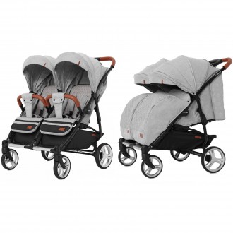 Прогулянкова коляска CARRELLO Connect CRL-5502 Rock Gray для двійні /1/ MOQ. Одесса. фото 1 Прогулянкова коляска CARRELLO Connect CRL-5502 Rock Gray для двійні /1/ MOQ. Одесса. фото 1