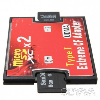 MicroSD; 2x TF - CompactFlash CF Type I адаптерАдаптер для использования карт па. . фото 1
