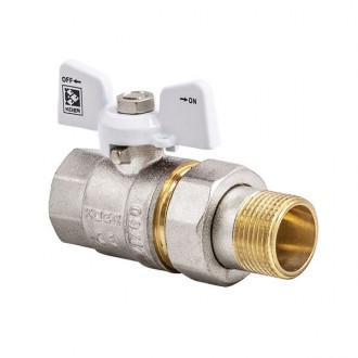 Кран с американкой 1" (Koer KR.227.W) белый (KR0098). Харьков. фото 1 Кран с американкой 1" (Koer KR.227.W) белый (KR0098). Харьков. фото 1