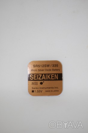 Батарейка для часов.SEIZAIKEN SR512SW (335) 1.55V 5mAh 5.8x1,25mm серебрянно-цин. . фото 1
