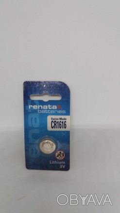 Батарейка для часов. Renata CR1616 3.0V 70mAh 16mm x 1.6mm. Литиевая
Батарейка д. . фото 1