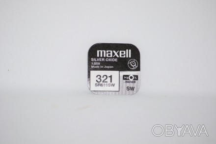 Батарейка для часов Maxell SR616SW (321) 1.55V 16mAh 6.8x1,65mm Серебрянно-цинко. . фото 1