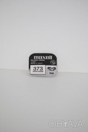 Батарейка для часов. Maxell SR916SW (373) 1.55V 26.5mAh 9,5x1.65mm Серебрянно-ци. . фото 1