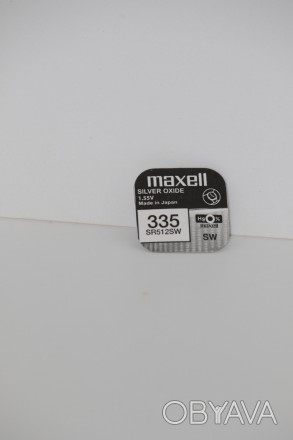 Батарейка для часов Maxell SR512SW (335) 1.55V 5mAh 5.8x1,25mm Серебрянно-цинков. . фото 1