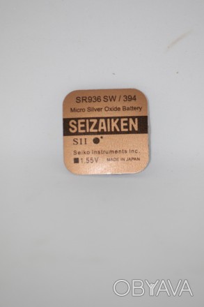 Батарейка для часов SEIZAIKEN SR936SW (394) 1.55V 71mAh 9,5x3,6mm Серебрянно-цин. . фото 1