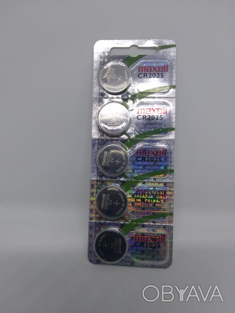 Батарейка для часов. Maxell CR2025 3.0V 140mAh 20x2.5mm Литиевая
Поставка из Евр. . фото 1
